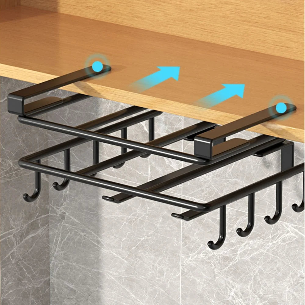 Kitchen Hanging Organizer Rack with Hooks