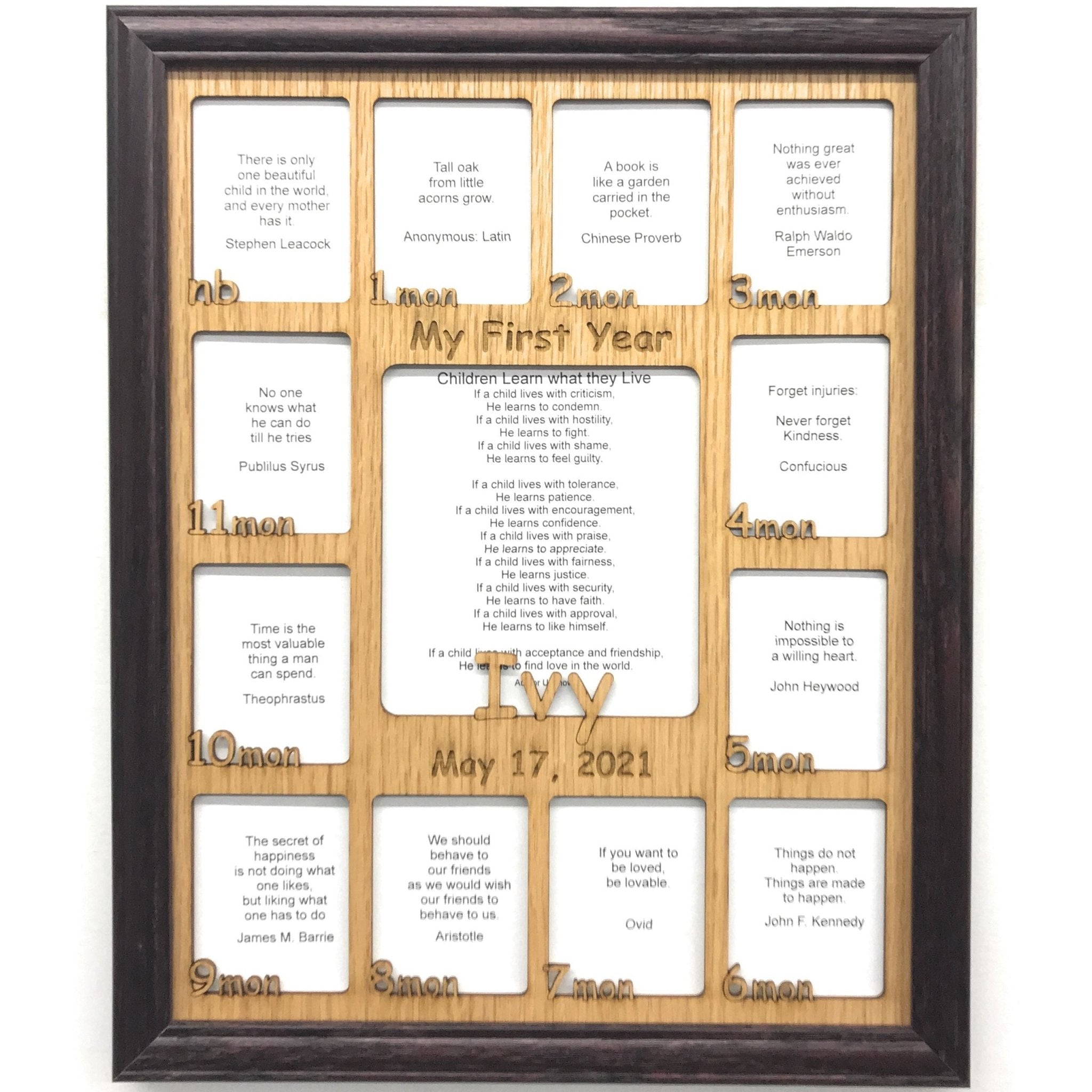 Baby First Year Picture Frame