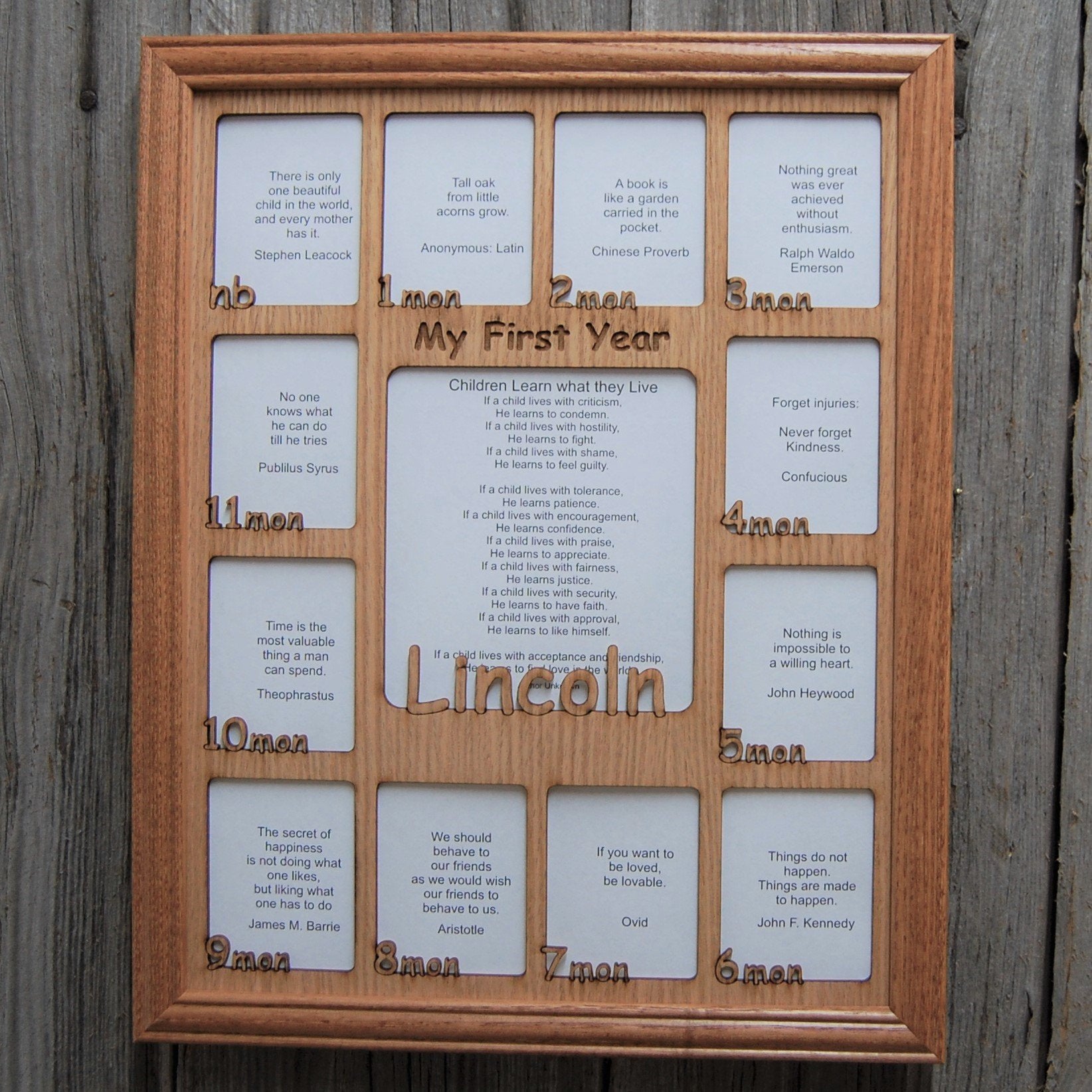 Baby First Year Picture Frame