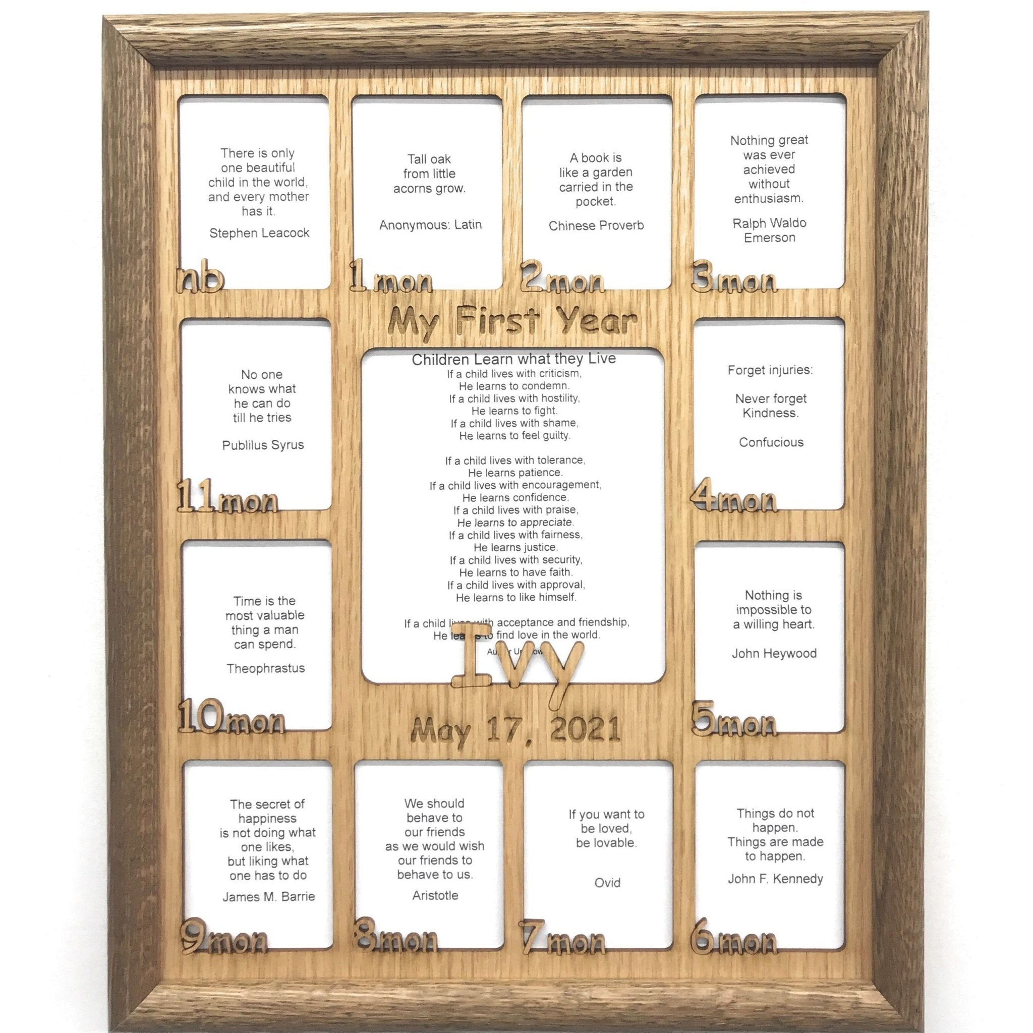 Baby First Year Picture Frame
