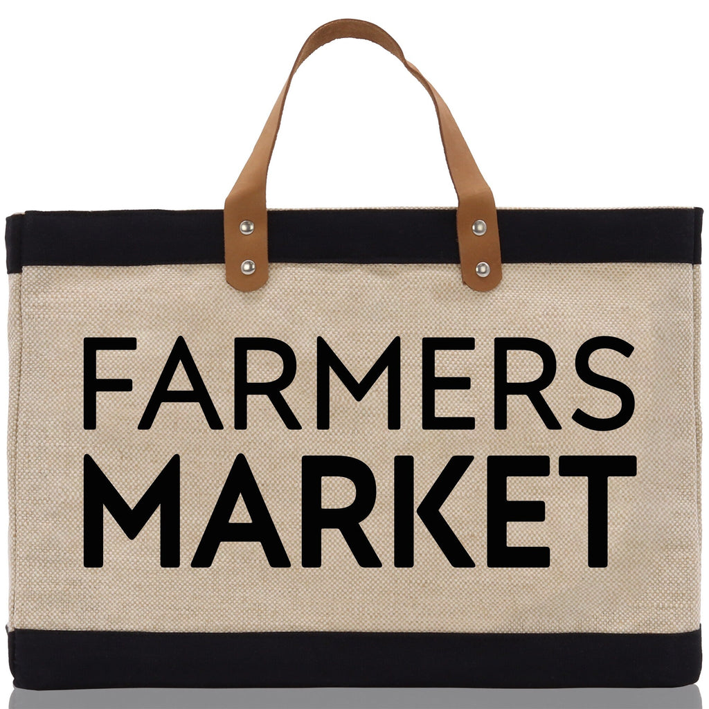 Farmers Market Jute Canvas Tote Funny Farmer Market Bag Quote Jute Bag Shopping Bag Burlap Bag Farmhouse Bag Grocery Bag