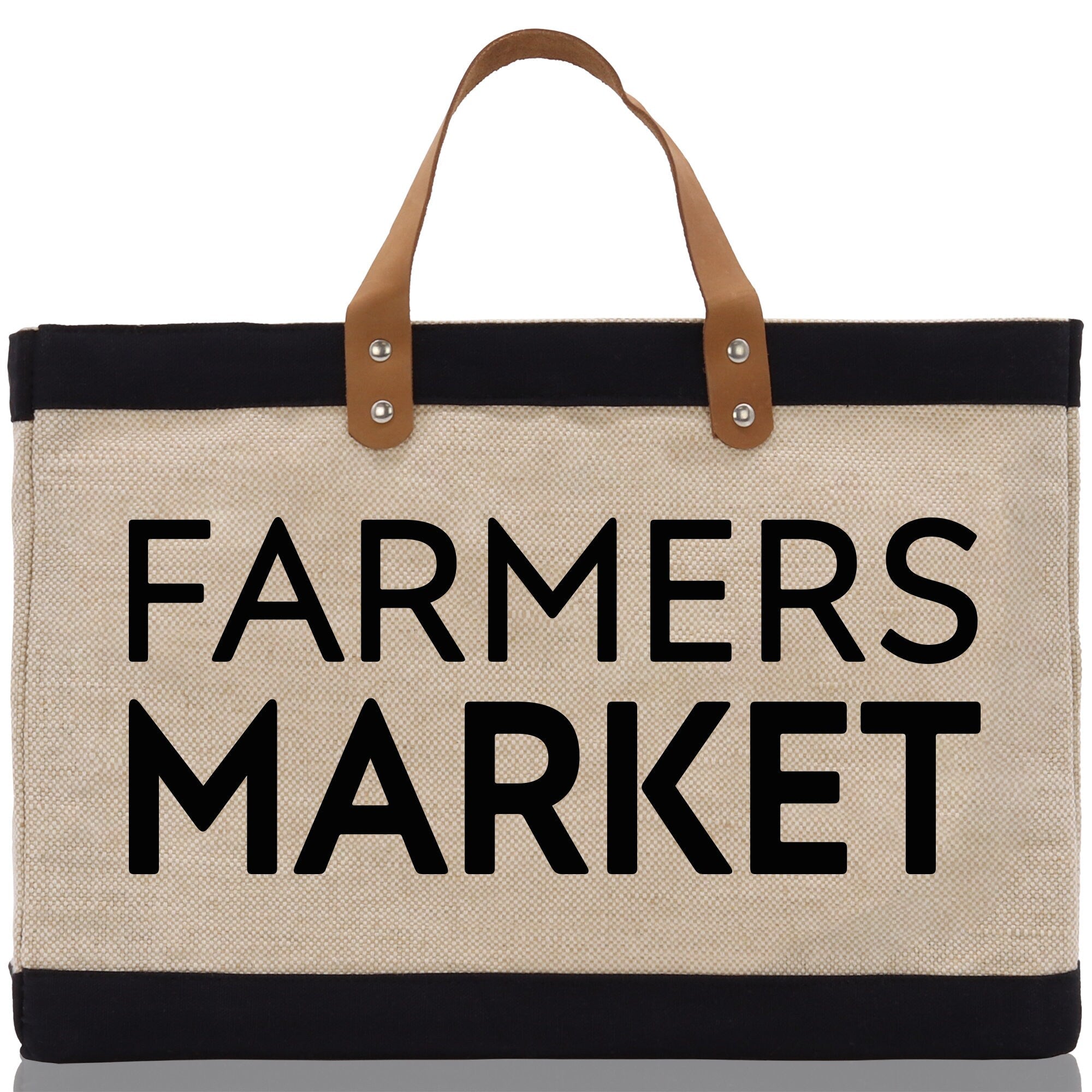 Farmers Market Jute Canvas Tote Funny Farmer Market Bag Quote Jute Bag Shopping Bag Burlap Bag Farmhouse Bag Grocery Bag